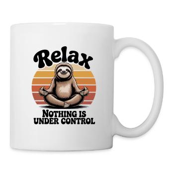 Relax Nothing Is Under Control Vintage Sloth - Mug - white - Right