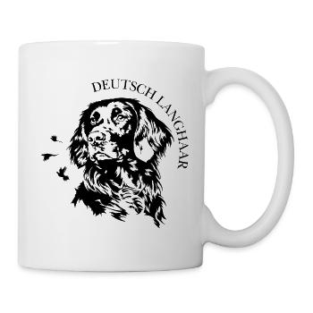 Deutsch Langhaar Portrait Jagdhunde Hunde Wilsigns - Tasse - Weiß - Rechts