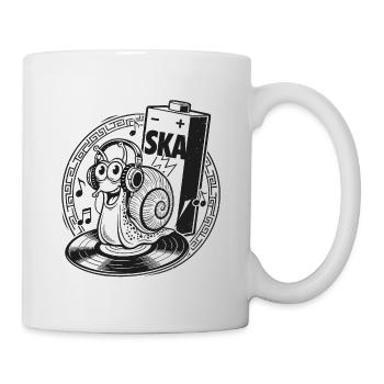 Escargot Ska avec casque - Mug blanc - blanc - Droite