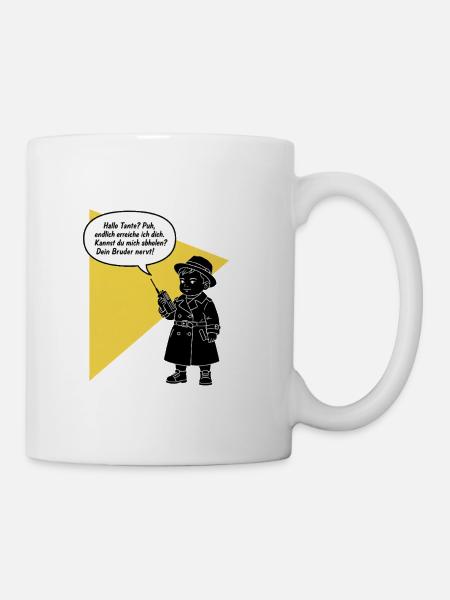 Hello aunt - pick up? Your brother is funny annoying - Mug - white
