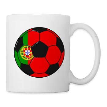 Fußballmannschaft Portugal - Tasse - Weiß - Rechts