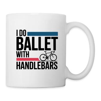 Künstlerisches Radsportballett mit Lenker Pro - Tasse - Weiß - Rechts