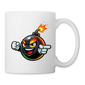 Explosive, wütende Bombenshow - Tasse - Weiß - Rechts