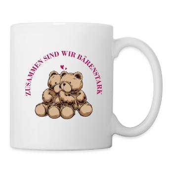 Together we are strong as a bear – Cute teddy bears - Mug - white - Right