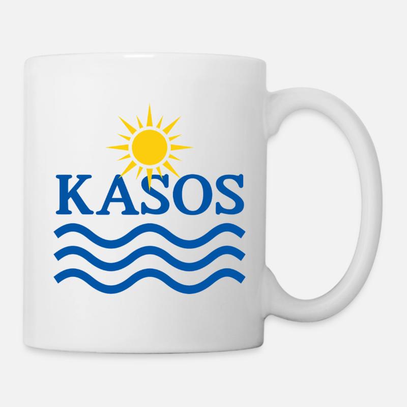 Kasos Sun and Waves - Mug - white
