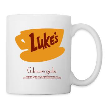 Gilmore Girls Luke's Diner Logo Mit Kaffeetasse - Tasse - Weiß - Rechts