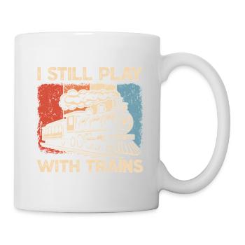 Conducteur de train de locomotive à vapeur - Mug blanc - blanc - Droite