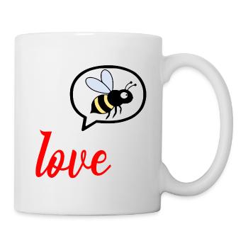 Ich liebe Honeybee Honey - Tasse - Weiß - Rechts