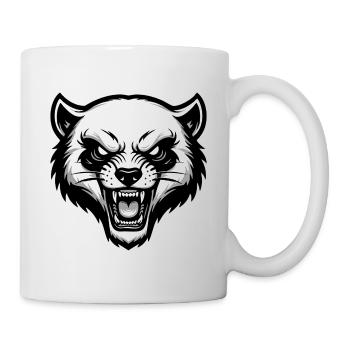 Fierce Wild Glutton Wolverine Mascot Logo - Mug - white - Right