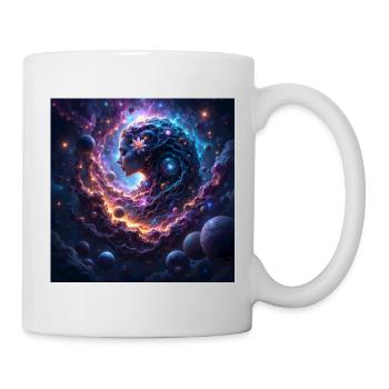 Kosmische Frau im Nebel - Tasse - Weiß - Rechts