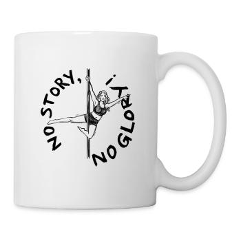 Enterrement de vie de garçon : Femme sur la barre de pole dance – Illustration - Mug blanc - blanc - Droite