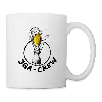 JGA-Crew: Bier-Illustration - Tasse - Weiß - Rechts