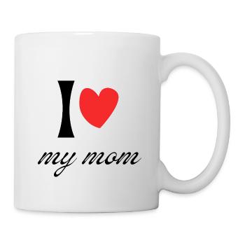 I Love My Mom - Mother's Day & Anniversa Gift - Mug - white - Right