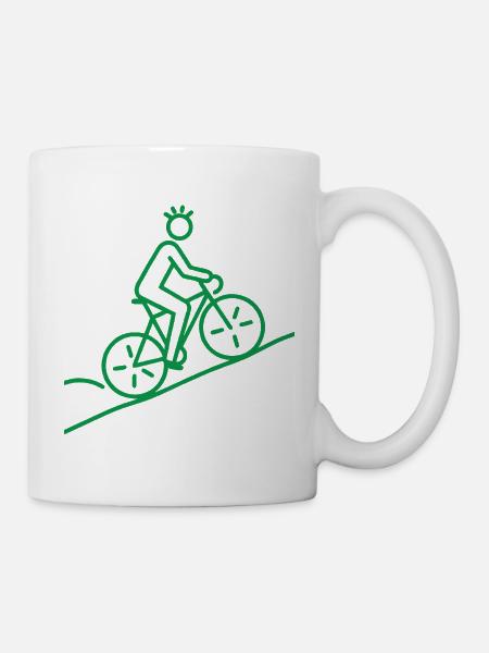 Minimalist bicycle motif - Mug - white