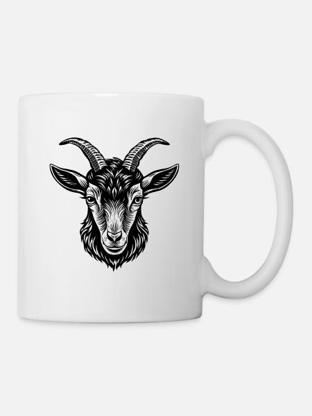 Lamancha-Ziegenkopf - Tasse - Weiß
