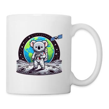 Koala Astronaut auf Mondboden - Tasse - Weiß - Rechts