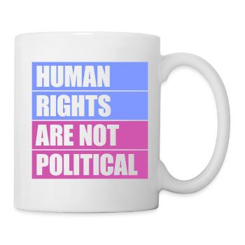 Human Rights Are Not Political Menschenrechte Logo - Mug - white - Right