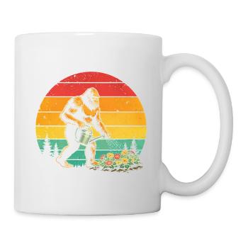 Fleurs de jardin Drôle de Big Foot Gardener - Mug blanc - blanc - Droite