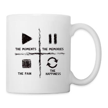 Mindfulness, Moments, Memories, Happiness - Mug - white - Right