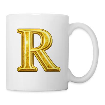Monogramme d’or R - Mug blanc - blanc - Droite