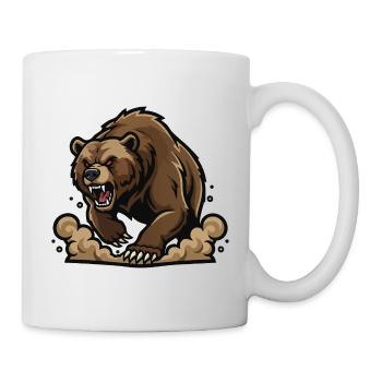 Wild Grizzly Bear Charge Mascot Grizzly Bear Run - Mug - white - Right