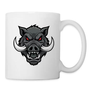 Sanglier Alpha Colère Mascotte Boar Head - Mug blanc - blanc - Droite