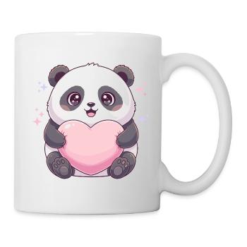 Panda Herzfreund - Tasse - Weiß - Rechts