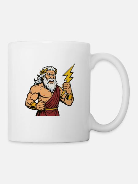 Zeus Cartoon - Tasse - Weiß