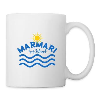 Marmari Kos Insel Sonnenwellen - Tasse - Weiß - Rechts