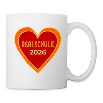 Realschule 2026 Herz - Mug blanc - blanc - Droite