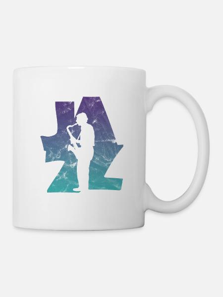 Jazz Saxophonist - Tasse - Weiß