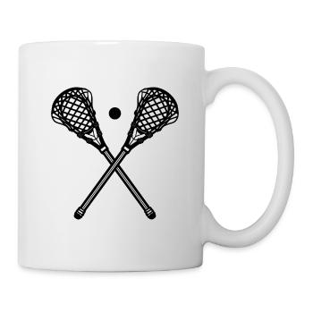 Lacrosse Sticks and Ball - Mug - white - Right
