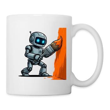6 Le Robot Créatif Peintre - Mug blanc - blanc - Droite