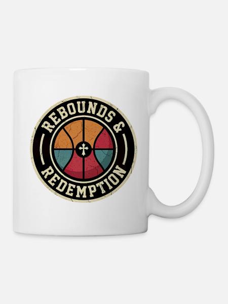 Rebounds And Redemption Christlicher Basketball - Tasse - Weiß