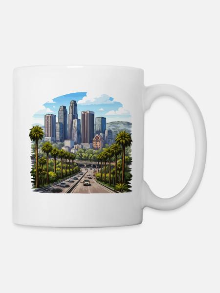 Los Angeles Usa - Tasse - Weiß