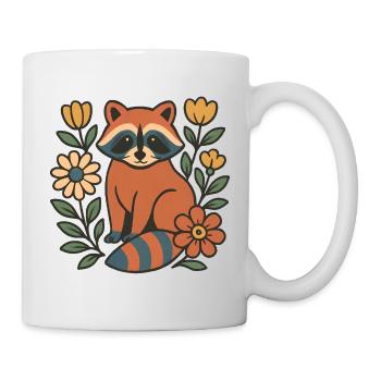 Fuchs im Blumengarten - Tasse - Weiß - Rechts