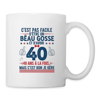 Gutaussehendes Kind-Humorgeschenk 40 Jahre Mann - Tasse - Weiß - Rechts
