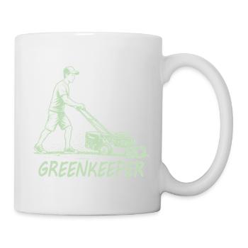 GREENKEEPER Leidenschaft Rasenpflege Garten - Tasse - Weiß - Rechts