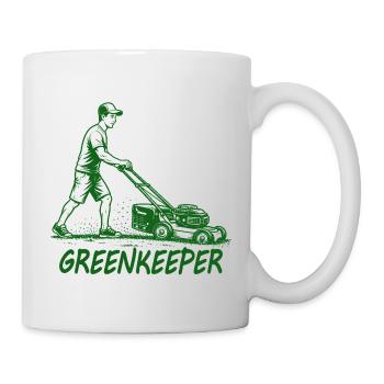 GREENKEEPER Leidenschaft Rasenpflege Garten - Tasse - Weiß - Rechts