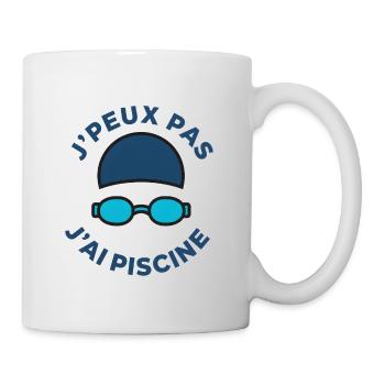 I can't, I have a swimming pool - Mug - white - Right