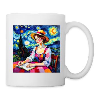 Nocturnal patchwork font - Mug - white - Right