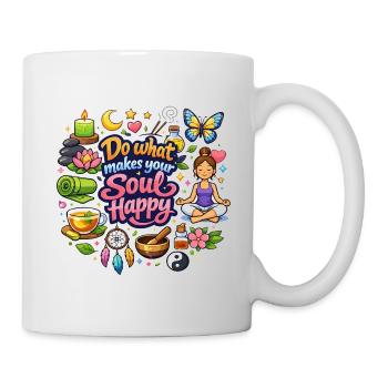 Fais ce qui rend ton âme heureuse - Mug blanc - blanc - Droite