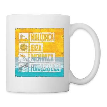 Balearic Islands Retro Stamp - Mug - white - Right