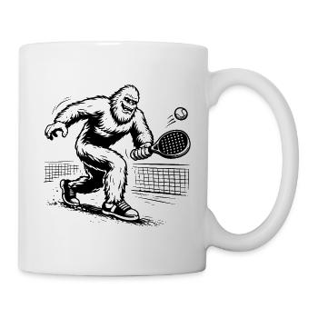Bigfoot Sasquatch Padel Tennis Sportler - Tasse - Weiß - Rechts