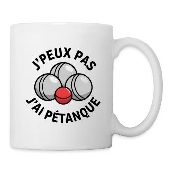Jai Pétanque Boules Rire - Tasse - Weiß - Rechts