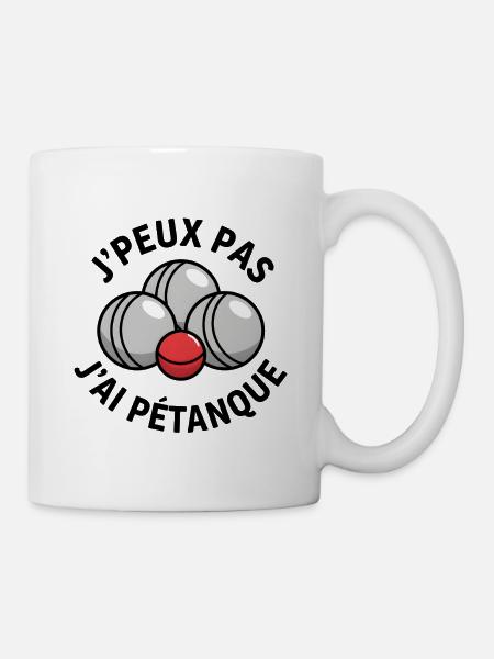 Jai Pétanque Boules Rire - Mug blanc - blanc