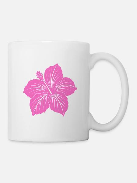 Hibiskusblüte - Tasse - Weiß