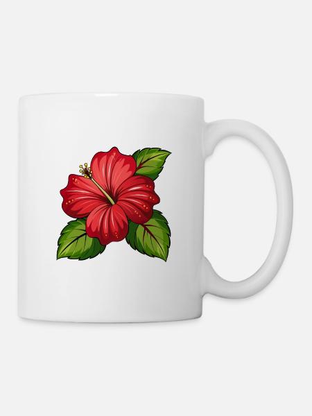 Hibiskusblüte - Tasse - Weiß