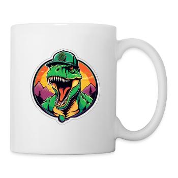 Dinosaur Sunset Headpiece - Mug - white - Right