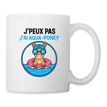 Aqua-Pony auf Donut-Boje - Tasse - Weiß - Rechts